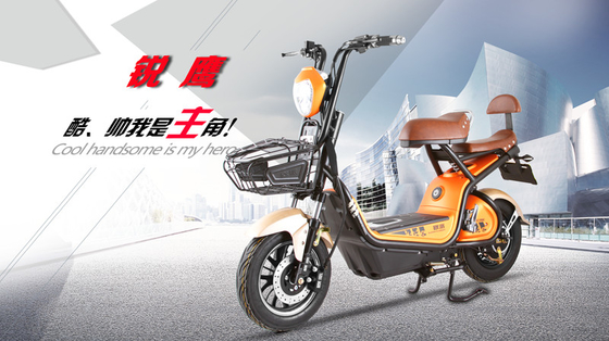 Lightweight Adult Electric Bicycles 48V 20AH/12AH Rear Brake With Lock