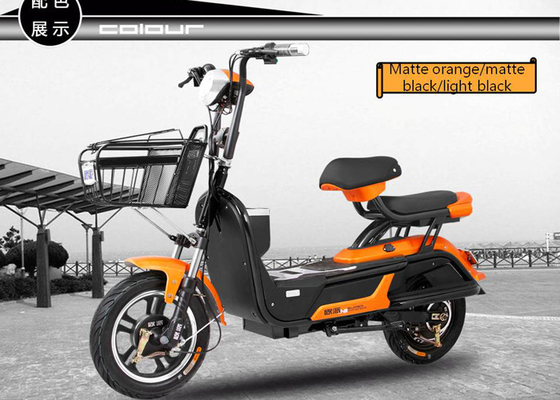Electric Motor Scooter 3-speed Hydraulic Front Fork With Alarm LED Headlight 350W 14 Inch wheel E-bike