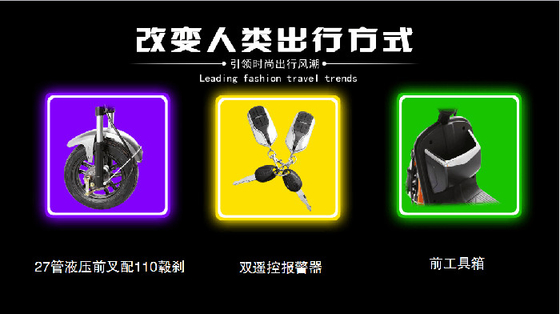Seated Smart Electric Bicycle Digital Speedmeter Front Basket