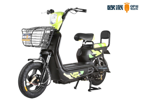 Colorful Electric Bicycle Moped Scooter , Electric Scooters And Bikes LED Headlight
