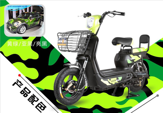 Colorful Electric Bicycle Moped Scooter , Electric Scooters And Bikes LED Headlight