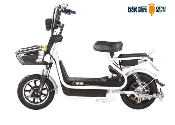 Colorful Electric City Bike , Electric Scooters And Bikes With Pulley Hilight / LED Headlight