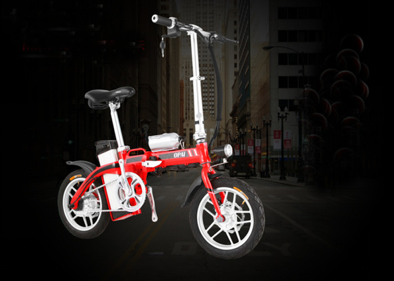 250 Watt Adult Electric Bicycle , Small Collapsible Electric Bike With One - Button Folding