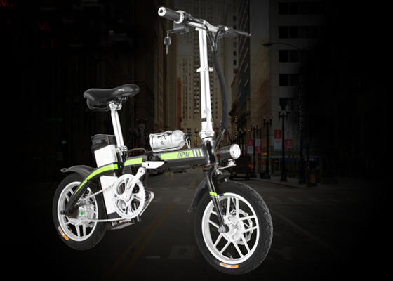 250 Watt Adult Electric Bicycle , Small Collapsible Electric Bike With One - Button Folding