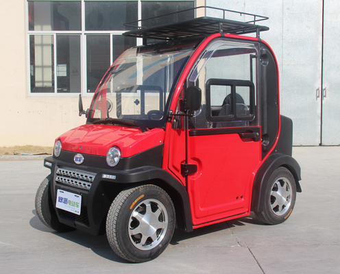 Four Wheel Electric Mini Car Double Seats Motor Power 3KW 60V 120AH