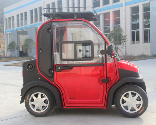 Four Wheel Electric Mini Car Double Seats Motor Power 3KW 60V 120AH