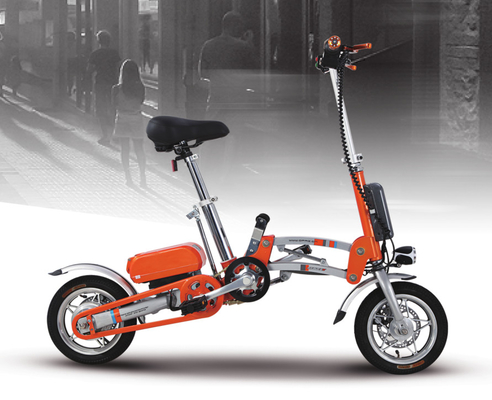 Long Range 200w Folding Electric Bicycle With Lithium Battery 36v 10ah