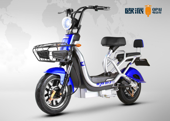 48V 20AH Electric Motor Scooter With Pedal Thick Front Basket