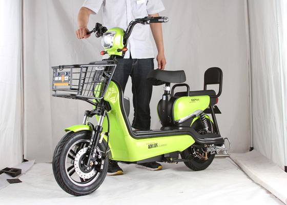 Electric Two Seater Motor Scooter , Electric Bicycles For Adults Rear Brake With Lock