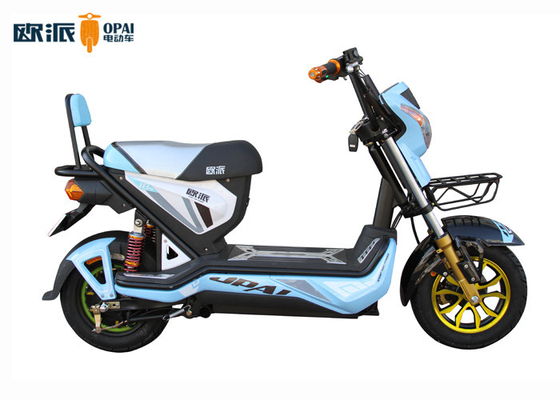 Color Electric Moped Scooter Rear Brake With Lock 60km Range Distance