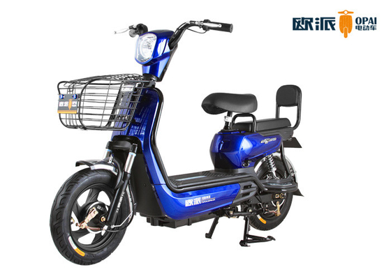 Colorful Double Seats Smart Electric Bicycle With Basket LED Headlight