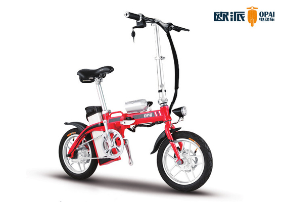City Folding Electric Bike , Electric Foldable Bike Long Range With Shock Absorber